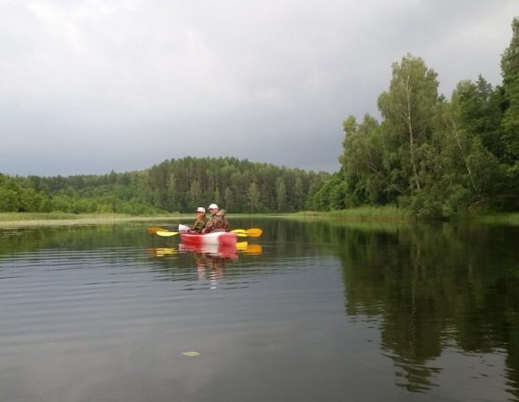 Ekspedicija „Baidarė upėje“ Aukštaitijos ežeryne